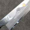 Sakai Takayuki Gold Filled Engraving by Kubota Fuji and Sunset Blue Steel No.2 Gyuto  210mm Magnolia  (Ferrule: Water Buffalo Horn) Handle - Seisuke Knife