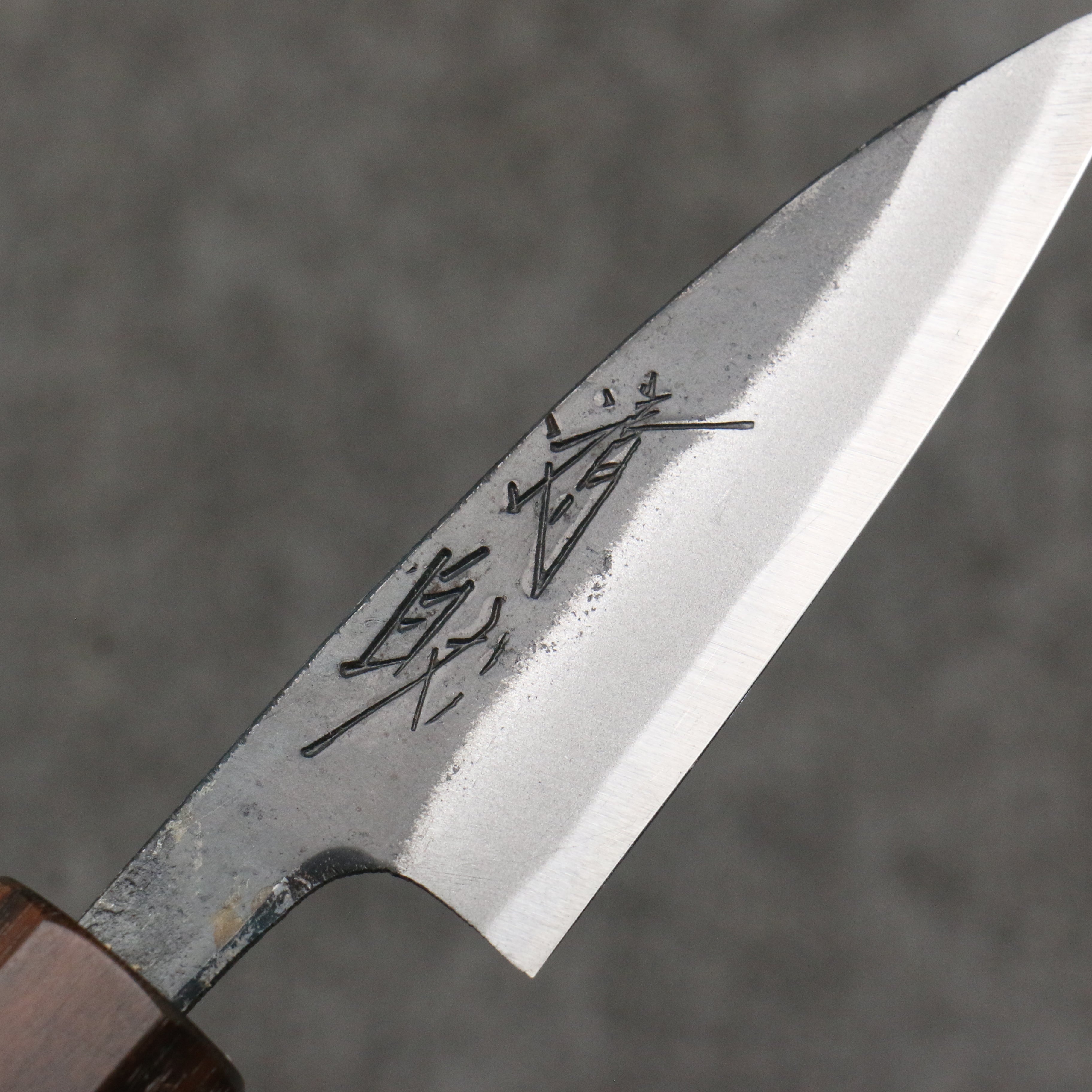 Seisuke Blue Steel No.1 Black Finished Paring 75mm Magnolia & Ebony Handle - Seisuke Knife