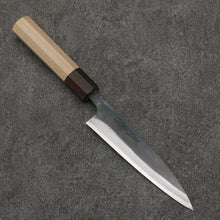  Seisuke Blue Steel No.1 Black Finished Petty-Utility  135mm Magnolia (Ferrule: Ebony) Handle - Seisuke Knife