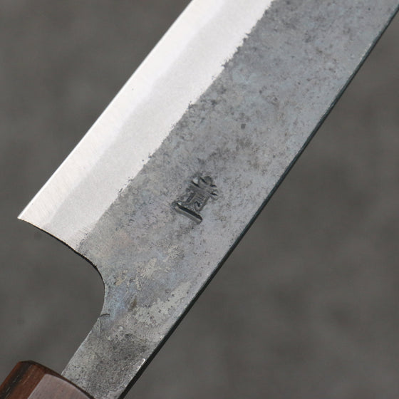 Seisuke Blue Steel No.1 Black Finished Petty-Utility  135mm Magnolia (Ferrule: Ebony) Handle - Seisuke Knife