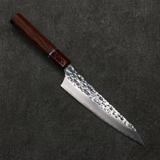 Yu Kurosaki Senko Ei SG2 Hammered Petty-Utility  150mm Rosewood (Ferrule: Red Turquoise) Handle - Seisuke Knife