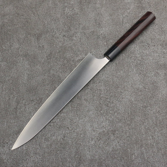 Shungo Ogata SG2 Migaki Finished Sujihiki 240mm with Shitan Handle - Seisuke Knife