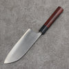 Shungo Ogata Round Tip SG2 Migaki Finished Small Santoku  150mm Rosewood (Ferrule: Black Pakka Wood) Handle - Seisuke Knife