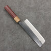 Seisuke Blue Steel No.2 Black Finished Nakiri  165mm Purpleheart (Ferrule: Oak) Handle - Seisuke Knife - Slide 2