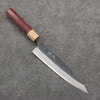 Seisuke Blue Steel No.2 Black Finished Kiritsuke Gyuto  210mm Purpleheart (Ferrule: Oak) Handle - Seisuke Knife - Slide 1