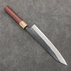 Seisuke Blue Steel No.2 Black Finished Kiritsuke Gyuto  240mm Purpleheart (Ferrule: Oak) Handle - Seisuke Knife