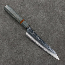  Yu Kurosaki Senko Ei SG2 Hammered Petty-Utility  150mm Stabilized wood (With Acrylic Ring) Handle - Seisuke Knife