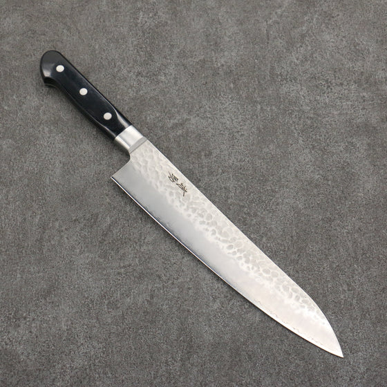 Seisuke AUS8 Hammered Gyuto  240mm Black Pakka wood Handle - Seisuke Knife