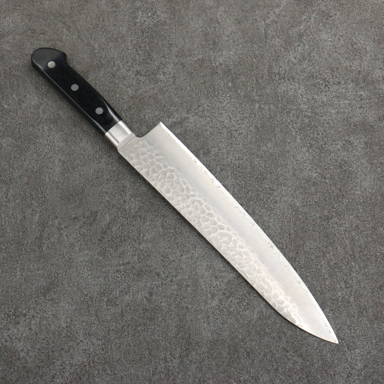 Seisuke AUS8 Hammered Gyuto  240mm Black Pakka wood Handle - Seisuke Knife