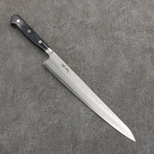  Seisuke AUS8 Hammered Sujihiki  240mm Black Pakka wood Handle - Seisuke Knife