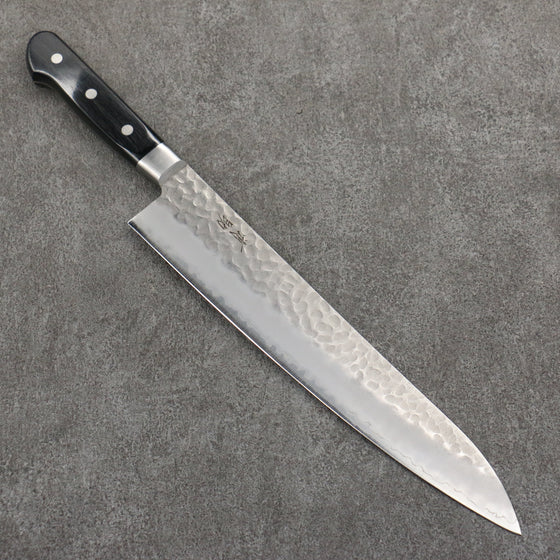 Seisuke AUS8 Hammered Gyuto  270mm Black Pakka wood Handle - Seisuke Knife