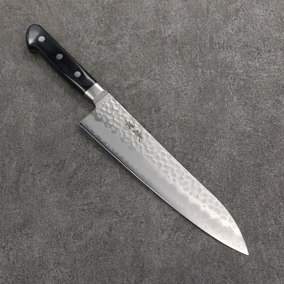 Seisuke AUS8 Hammered Gyuto  210mm Black Pakka wood Handle - Seisuke Knife