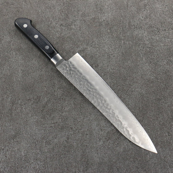 Seisuke AUS8 Hammered Gyuto  210mm Black Pakka wood Handle - Seisuke Knife