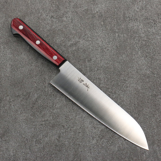 Seisuke SLD Migaki Polish Finish Santoku  180mm Red Pakka wood Handle - Seisuke Knife