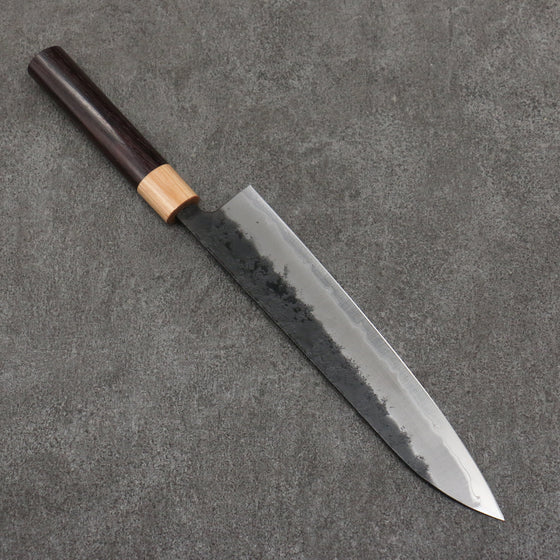 Seisuke Blue Super Black Nashiji Gyuto  240mm Rosewood (Ferrule: White Pakka Wood) Handle - Seisuke Knife