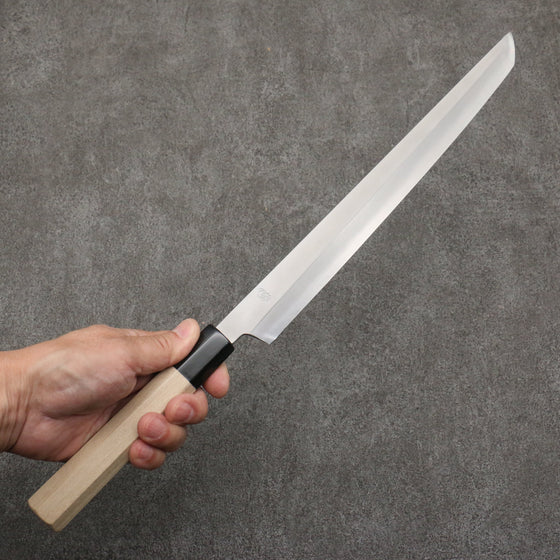 Kikuzuki Silver Steel No.3 Bokashi Sakimaru Takohiki  300mm Magnolia Handle - Seisuke Knife