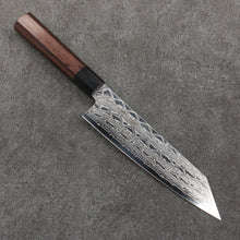  Seisuke AUS10 Mirror Crossed Bunka  180mm Rosewood (Ferrule: Black Pakka Wood) Handle - Seisuke Knife