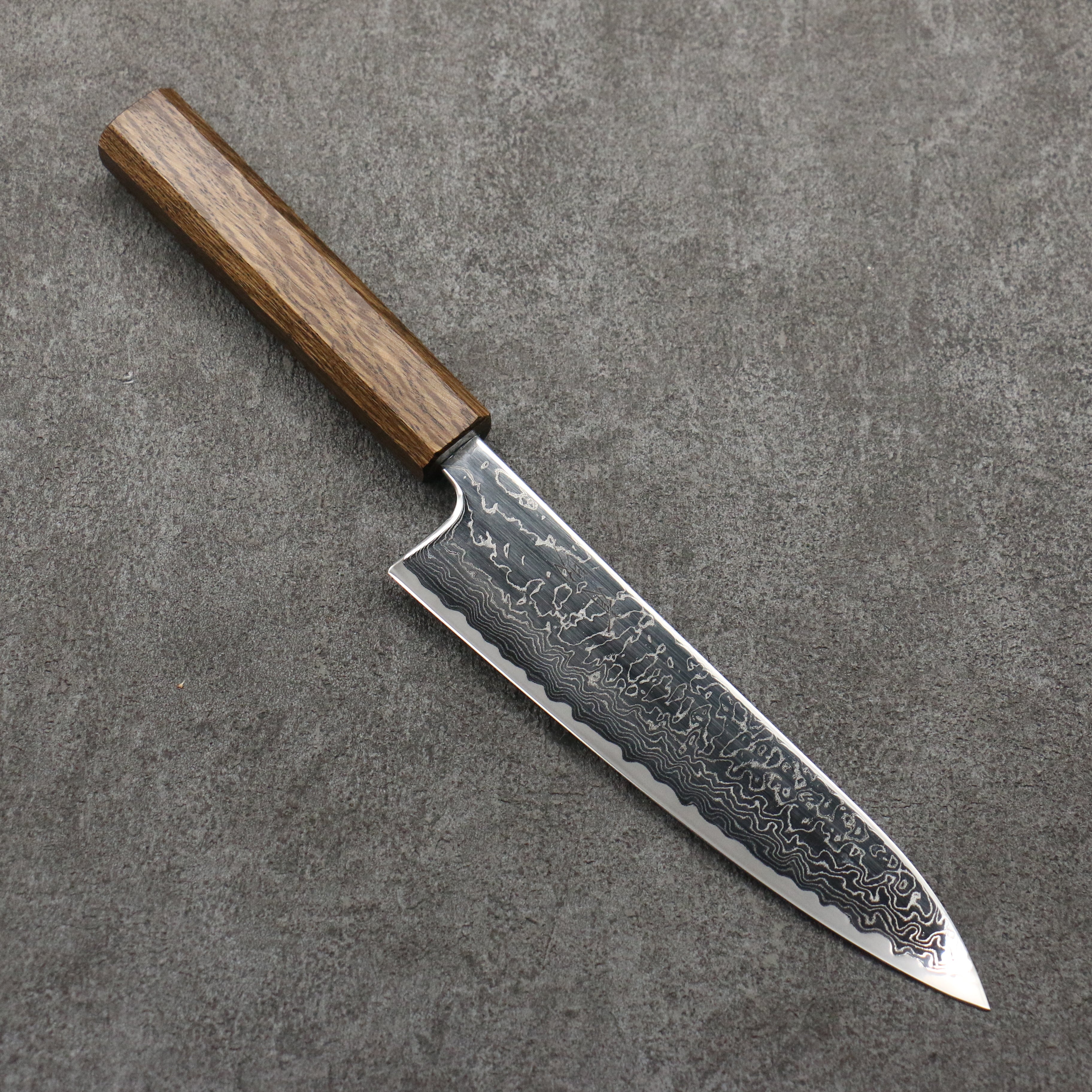 Seisuke VG10 Mirrored Finish Damascus Gyuto  180mm Oak Handle - Seisuke Knife