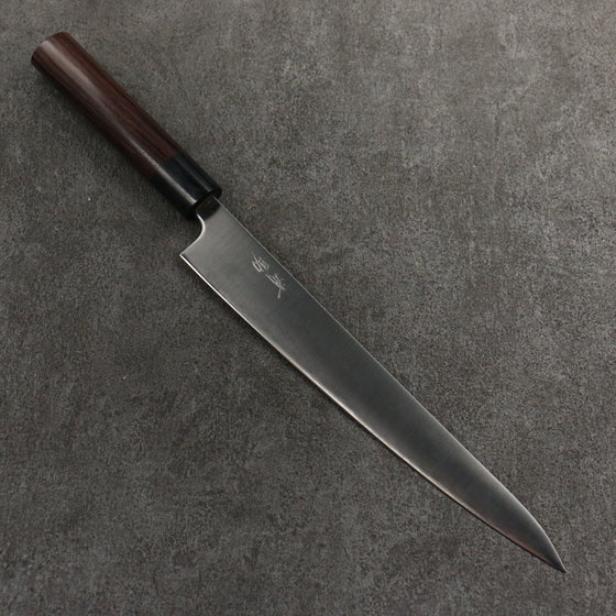 Seisuke Blue Super Sujihiki  240mm Rosewood (Ferrule: Black Pakka Wood) Handle - Seisuke Knife