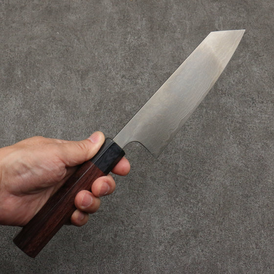 Nao Yamamoto SG2 Damascus Migaki Finished Bunka  165mm Rosewood (Ferrule: Black Pakka Wood) Handle - Seisuke Knife