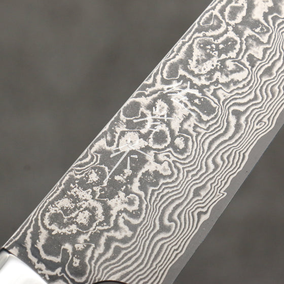 Takeshi Saji SG2 Black Damascus Petty-Utility  150mm White Deer Horn Handle - Seisuke Knife