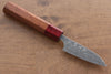 Yoshimi Kato SG2 Damascus Petty-Utility  75mm Red Honduras Handle - Seisuke Knife - Slide 1