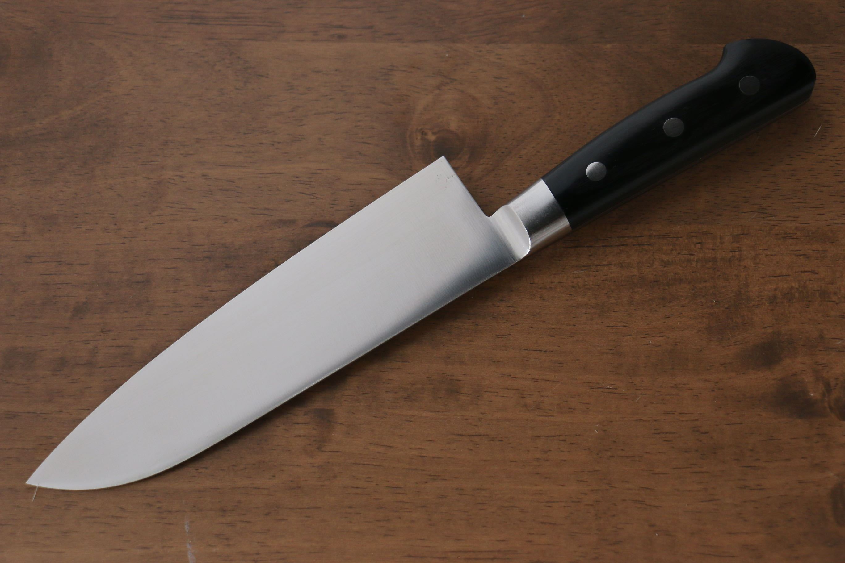 Iseya Molybdenum Santoku 180mm Black Pakkawood Handle - Seisuke Knife