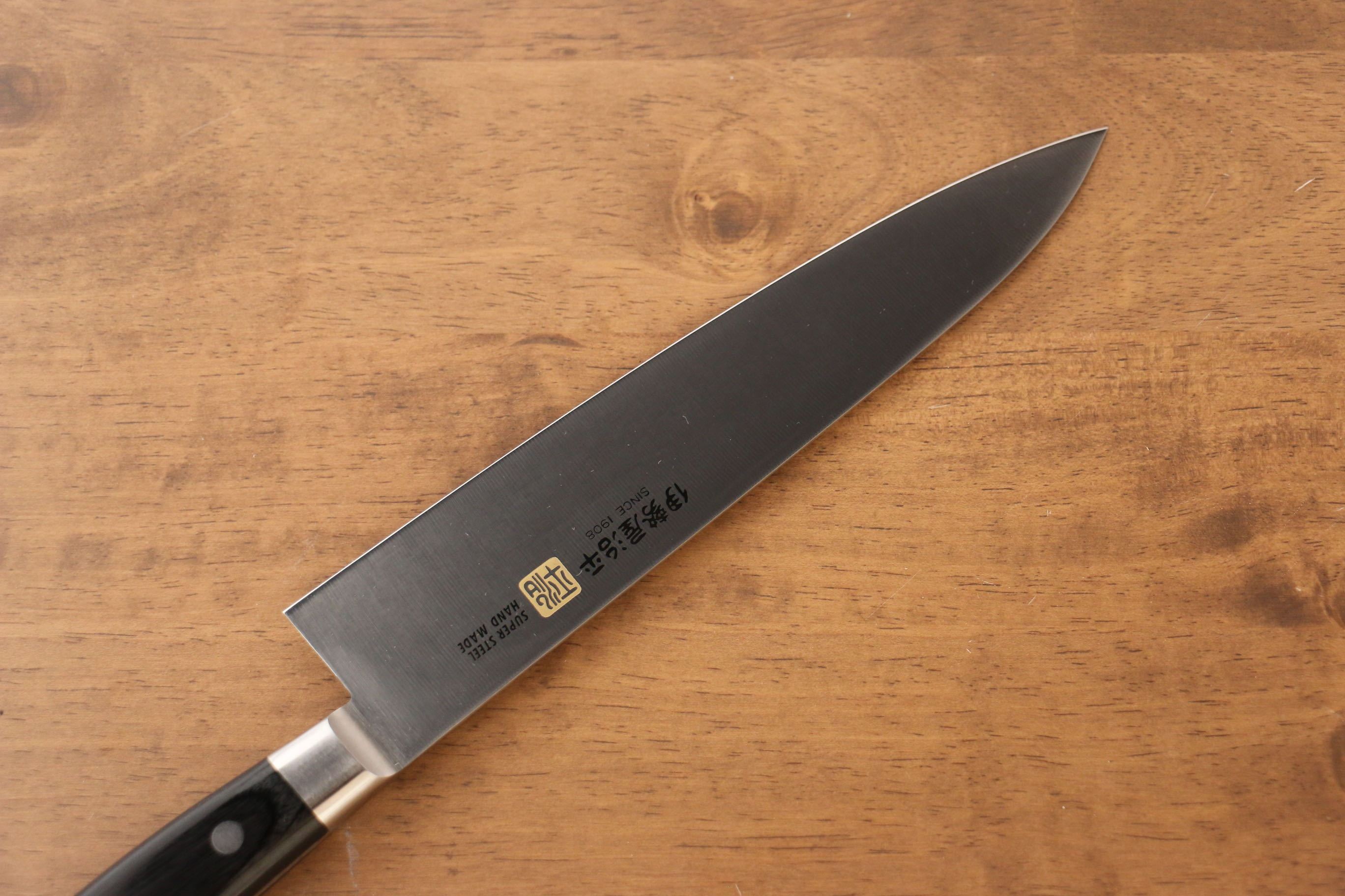 Iseya Molybdenum Gyuto 210mm Black Pakkawood Handle - Seisuke Knife