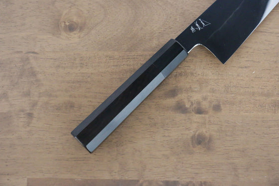 Jikko Fujisan Honyaki White Steel No.3 Mirrored Finish Gyuto 240mm Ebony Wood Handle - Seisuke Knife