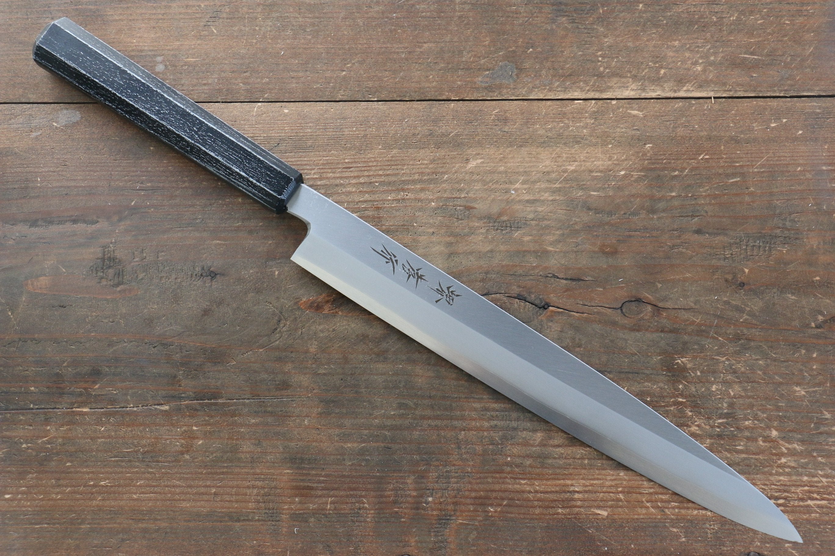 Sakai Takayuki Nanairo INOX Molybdenum Yanagiba 270mm Ebony ABS Resin Handle - Seisuke Knife