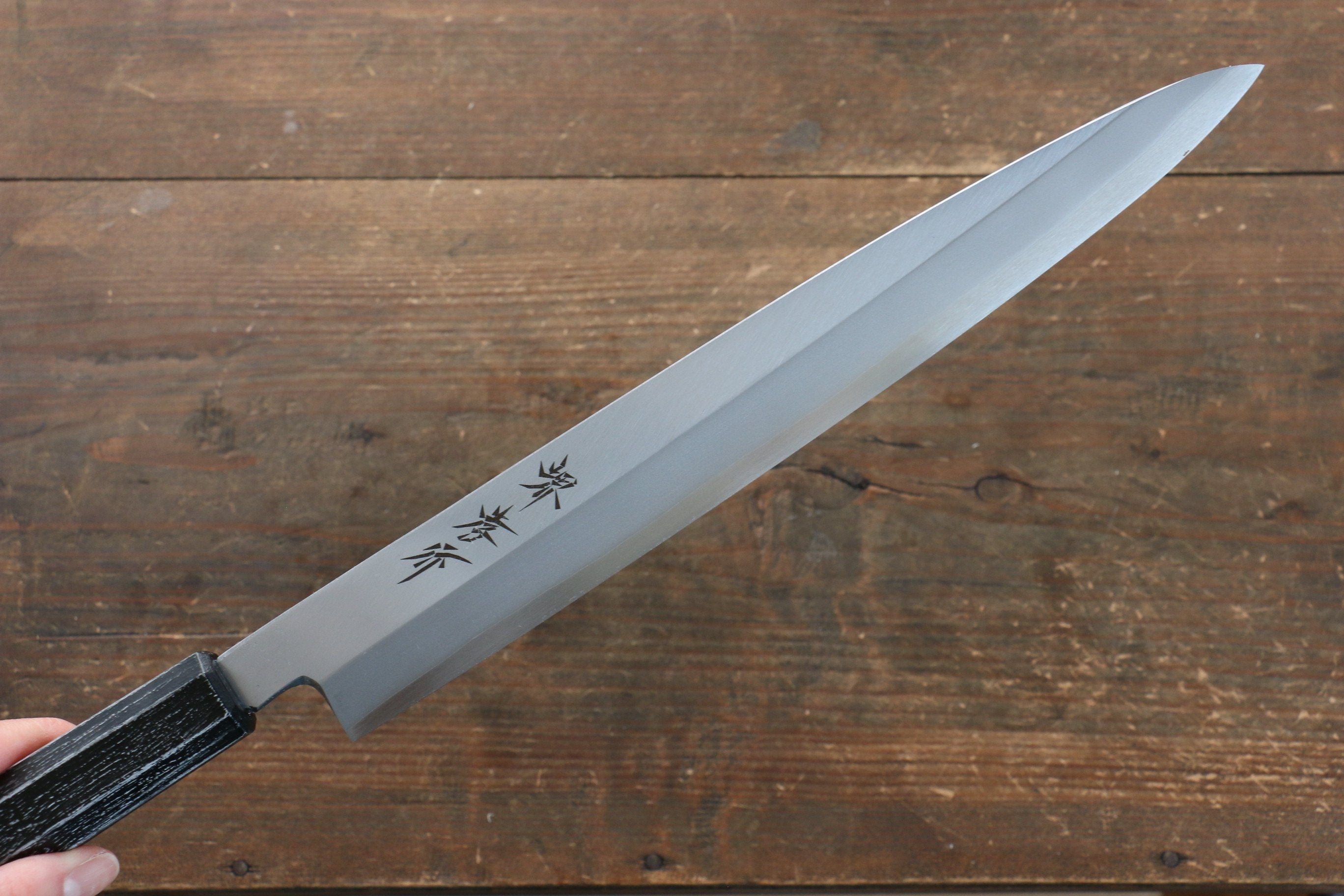 Sakai Takayuki Nanairo INOX Molybdenum Yanagiba 270mm Ebony ABS Resin Handle - Seisuke Knife