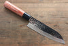 Kanetsune DSR-1K6 Hammered Santoku 165mm Red Pakka wood Handle - Seisuke Knife