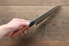 Kanetsune DSR-1K6 Hammered Santoku 165mm Red Pakka wood Handle - Seisuke Knife