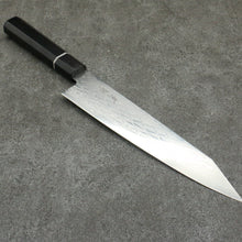  Seisuke AUS10 Mirror Crossed Kiritsuke Gyuto  210mm Black Pakka wood Handle - Seisuke Knife