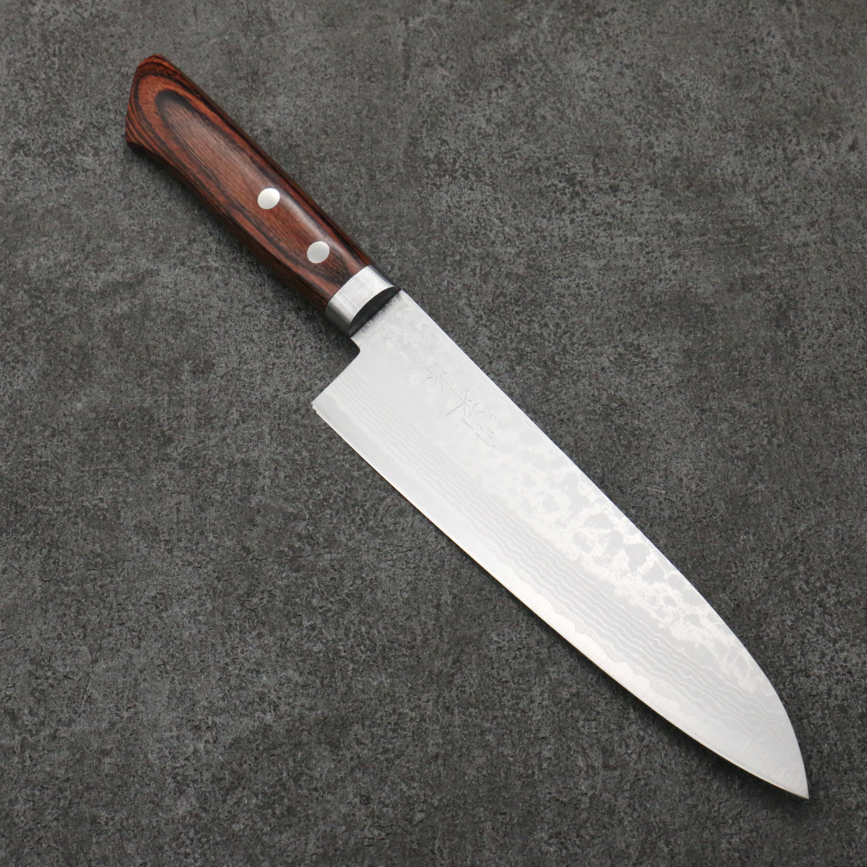 Kunihira Sairyu VG10 Damascus Gyuto180mm Mahogany Handle - Seisuke Knife