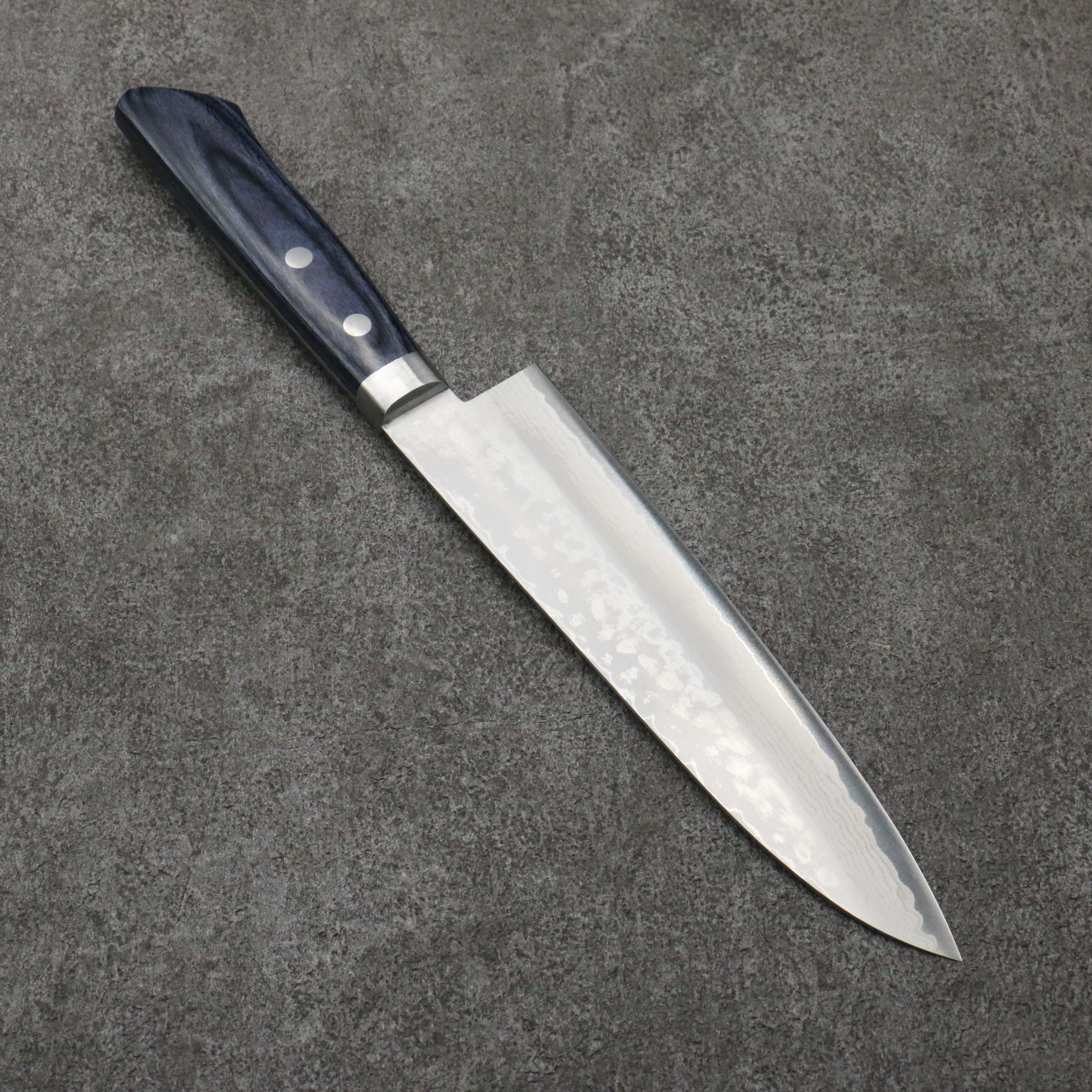 Kunihira Sairyu VG10 Damascus Gyuto  180mm Navy blue Pakka wood Handle - Seisuke Knife