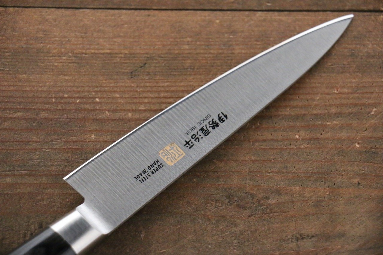 Iseya Molybdenum Petty-Utility 120mm Black Pakkawood Handle - Seisuke Knife