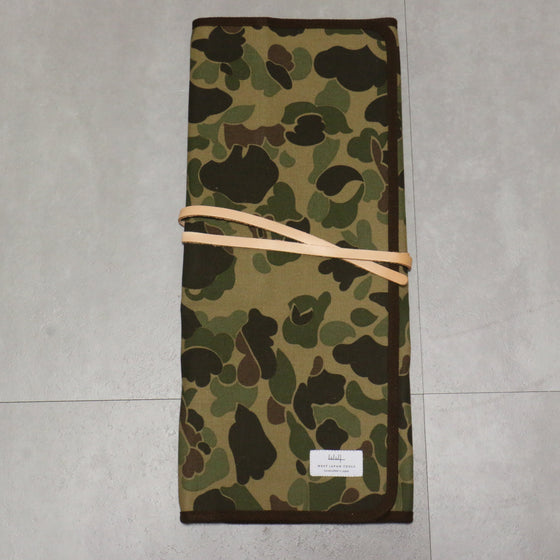 West Japan Tools Knife roll with 6 pockets Cloth Camouflage  640mm x 510mm - Seisuke Knife