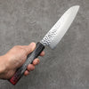 Sakai Takayuki Rinnou VG10 33 Layer Damascus Santoku170mm Red Lacquered Handle - Seisuke Knife - Slide 6