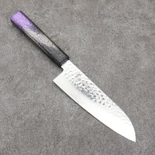  Sakai Takayuki Rinnou VG10 33 Layer Damascus Santoku170mm Purple LacqueredHandle - Seisuke Knife