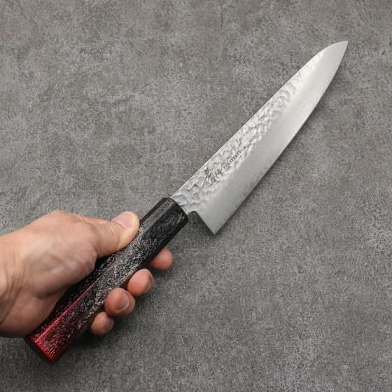 Sakai Takayuki Rinnou VG10 33 Layer Damascus Gyuto210mm Red Lacquered Handle - Seisuke Knife