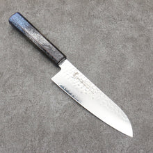  Sakai Takayuki Rinnou VG10 33 Layer Damascus Santoku170mm Blue Lacquered Handle - Seisuke Knife