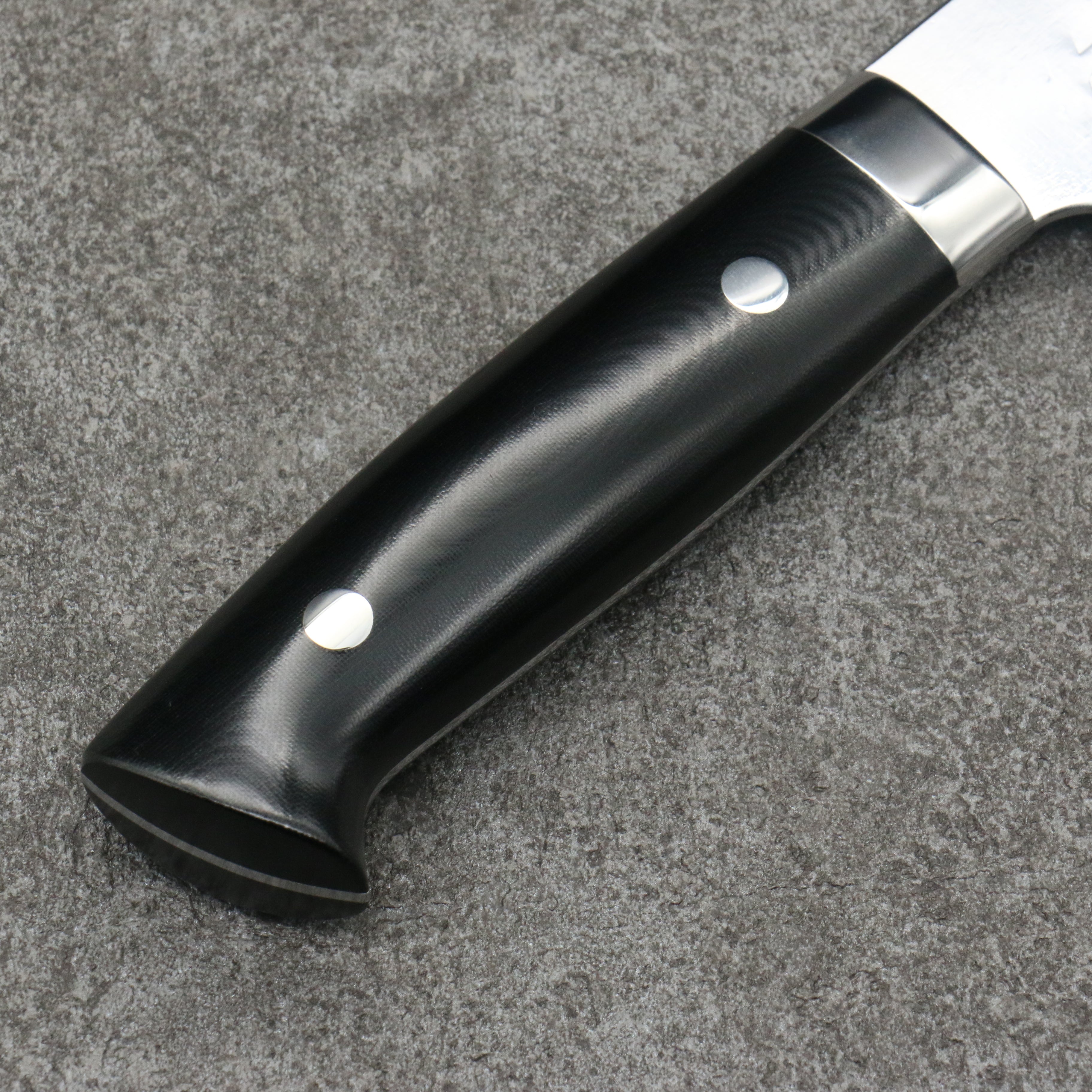 Takeshi Saji SRS13 Hammered Nakiri180mm Black Micarta Handle - Seisuke Knife
