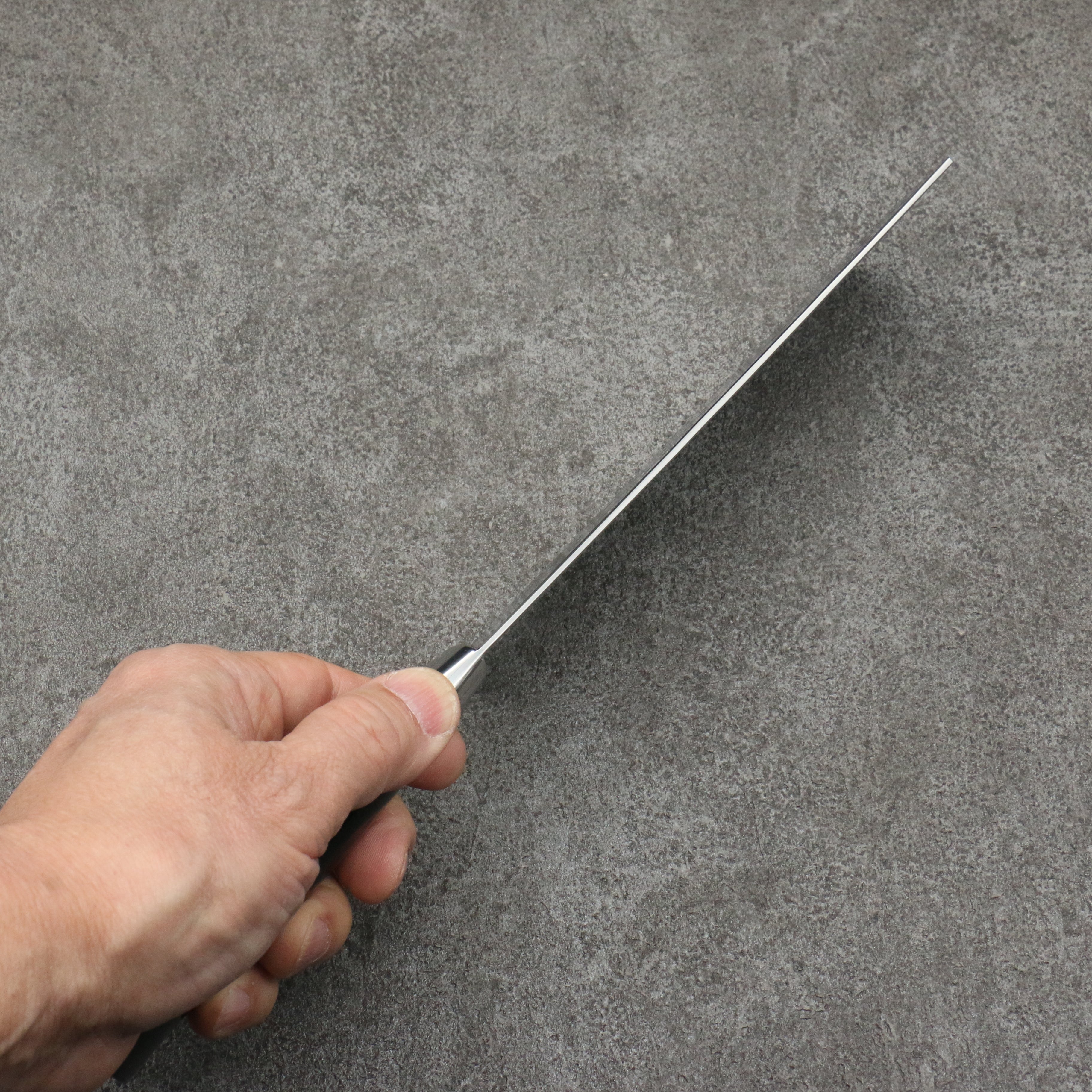 Takeshi Saji SRS13 Hammered Nakiri180mm Black Micarta Handle - Seisuke Knife