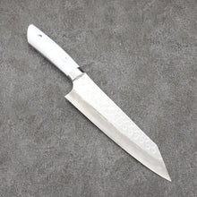  Takeshi Saji SRS13 Hammered Damascus Kiritsuke Gyuto180mm White Corian Handle - Seisuke Knife