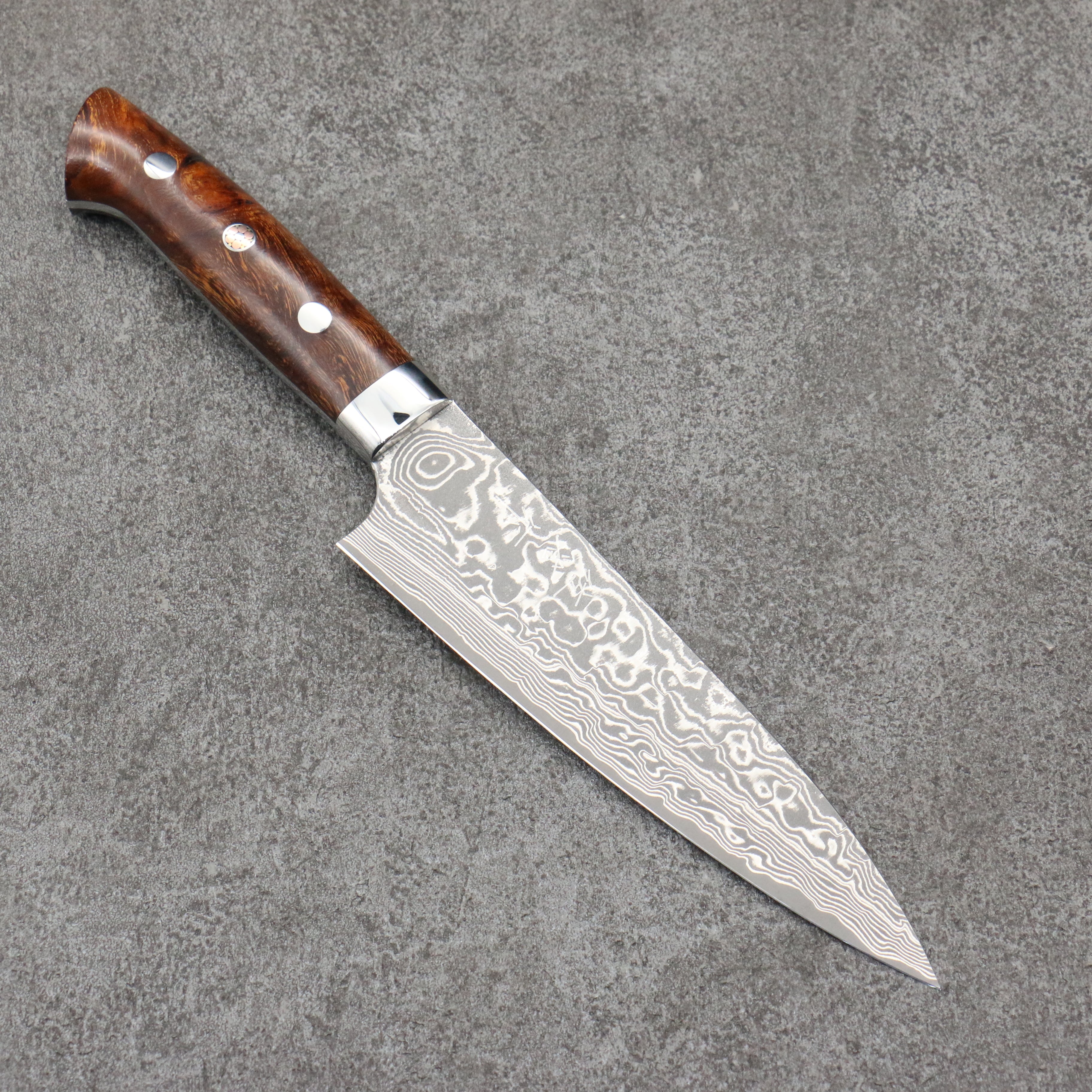 Takeshi Saji SG2 Black Damascus Gyuto150mm Ironwood Handle - Seisuke Knife
