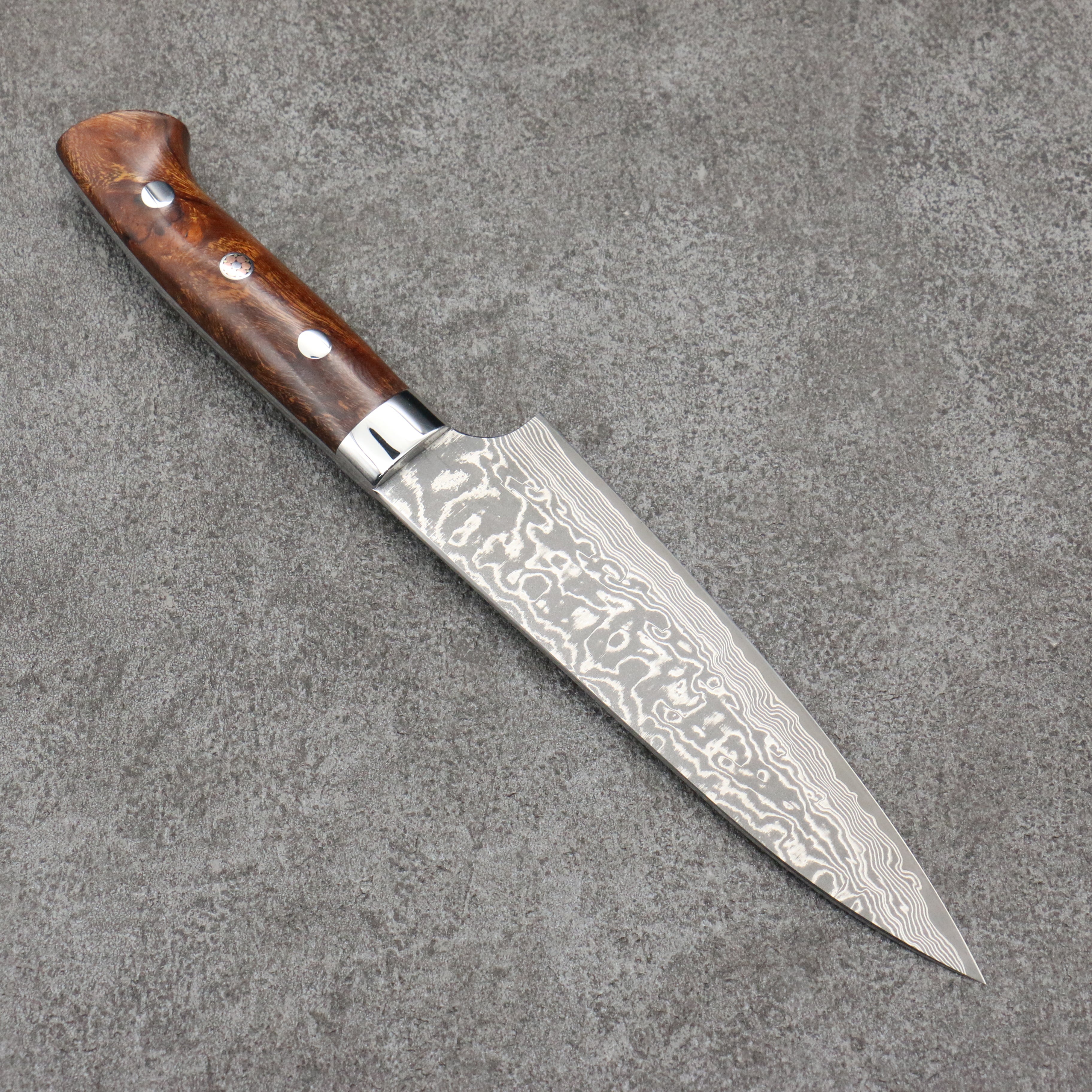 Takeshi Saji SG2 Black Damascus Gyuto150mm Ironwood Handle - Seisuke Knife