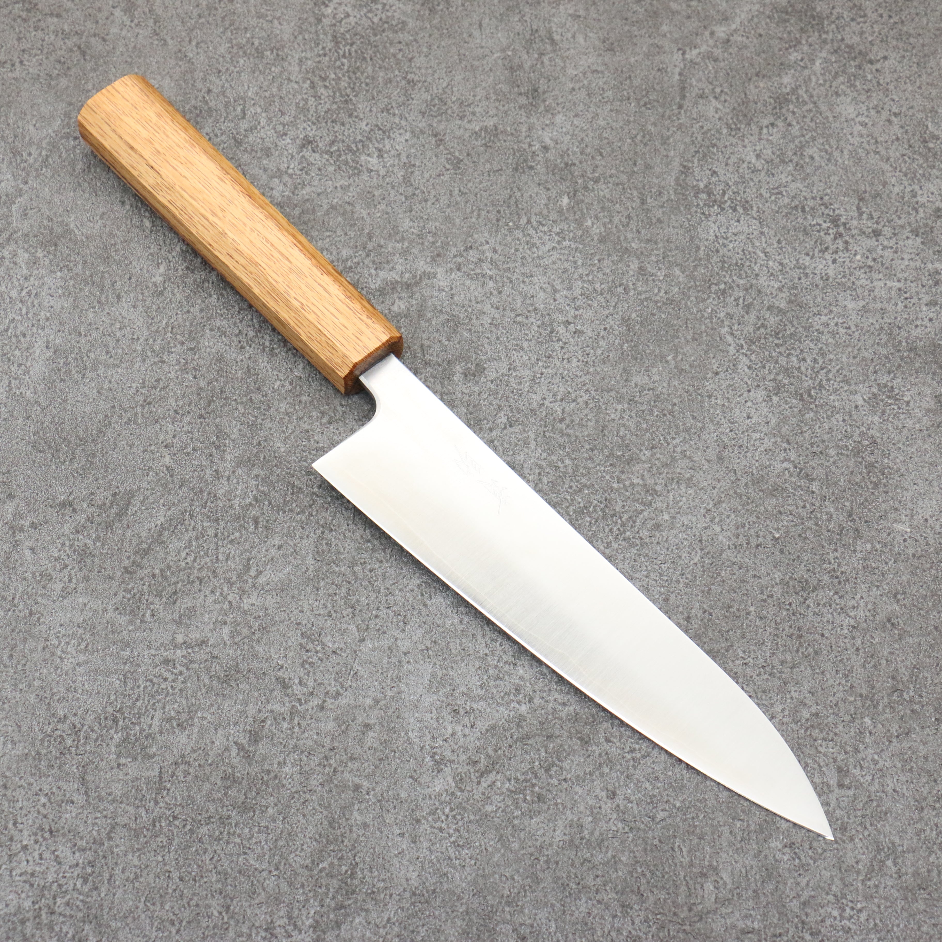 Seisuke Silver Steel No.3 Migaki Polish Finish Gyuto 180mm White Oak Handle - Seisuke Knife