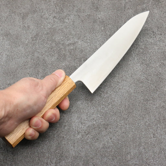 Seisuke Silver Steel No.3 Migaki Polish Finish Gyuto180mm White Oak Handle - Seisuke Knife