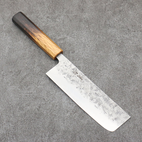 Seisuke SLD Washiji Nakiri 165mm Burnt Oak Handle - Seisuke Knife